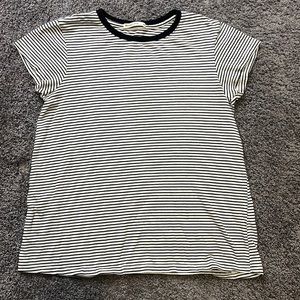 Marine Layer black and white striped tee shirt